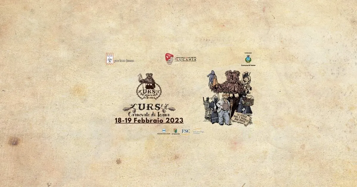 Locandina de L'Urs — Carnevale di Teana, 18 e 19 febbraio 2023